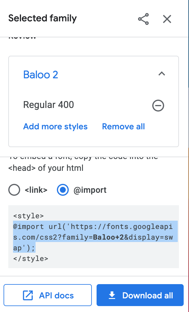 Copying code to import Baloo