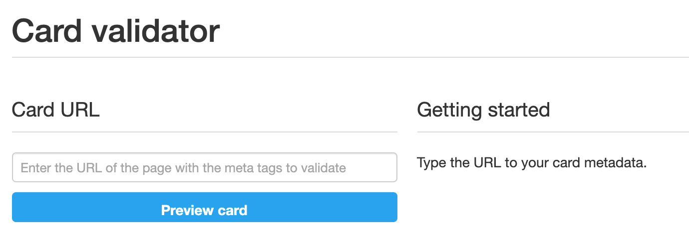 Twitter card validator